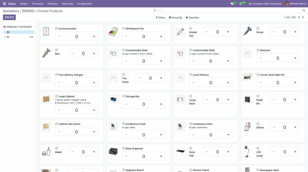 Odoo - ERP - KPI supply chain