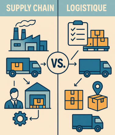 différence logistique et supply chain