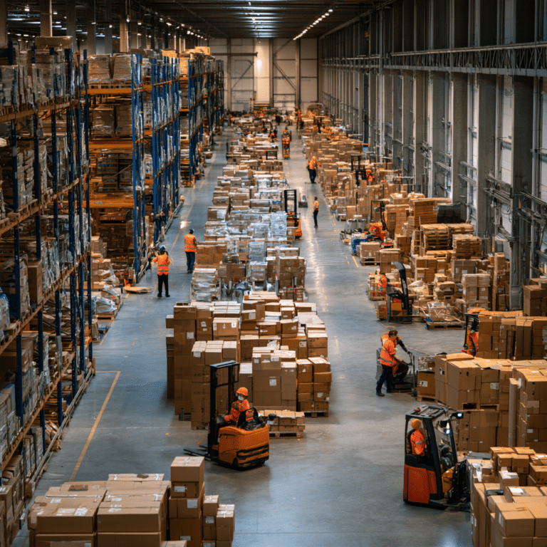 photo d'un entrepot logistique